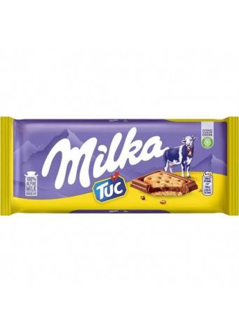 Pieninis šokoladas MILKA su TUC krekeriais, 87g